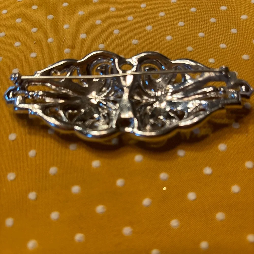 Art Deco Double Clip Brooch - Picture 4 of 8
